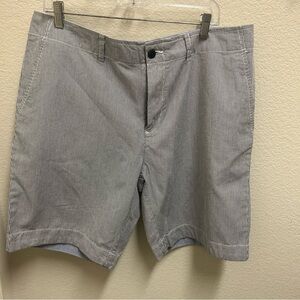 Tommy Hilfiger Gray Striped Flat Front Shorts
